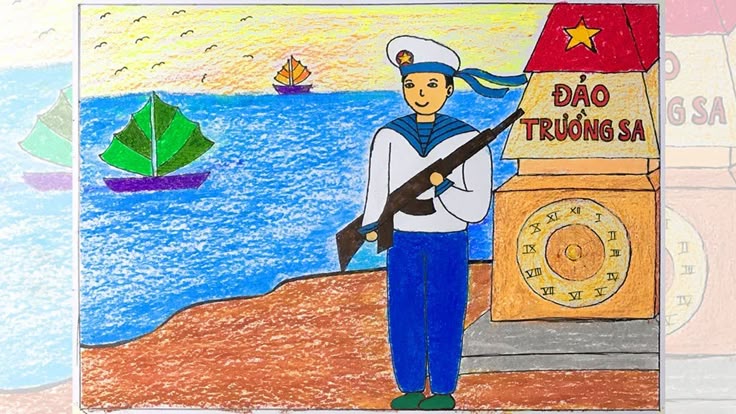 Hình Vẽ Chú Bộ Đội Hải Quân