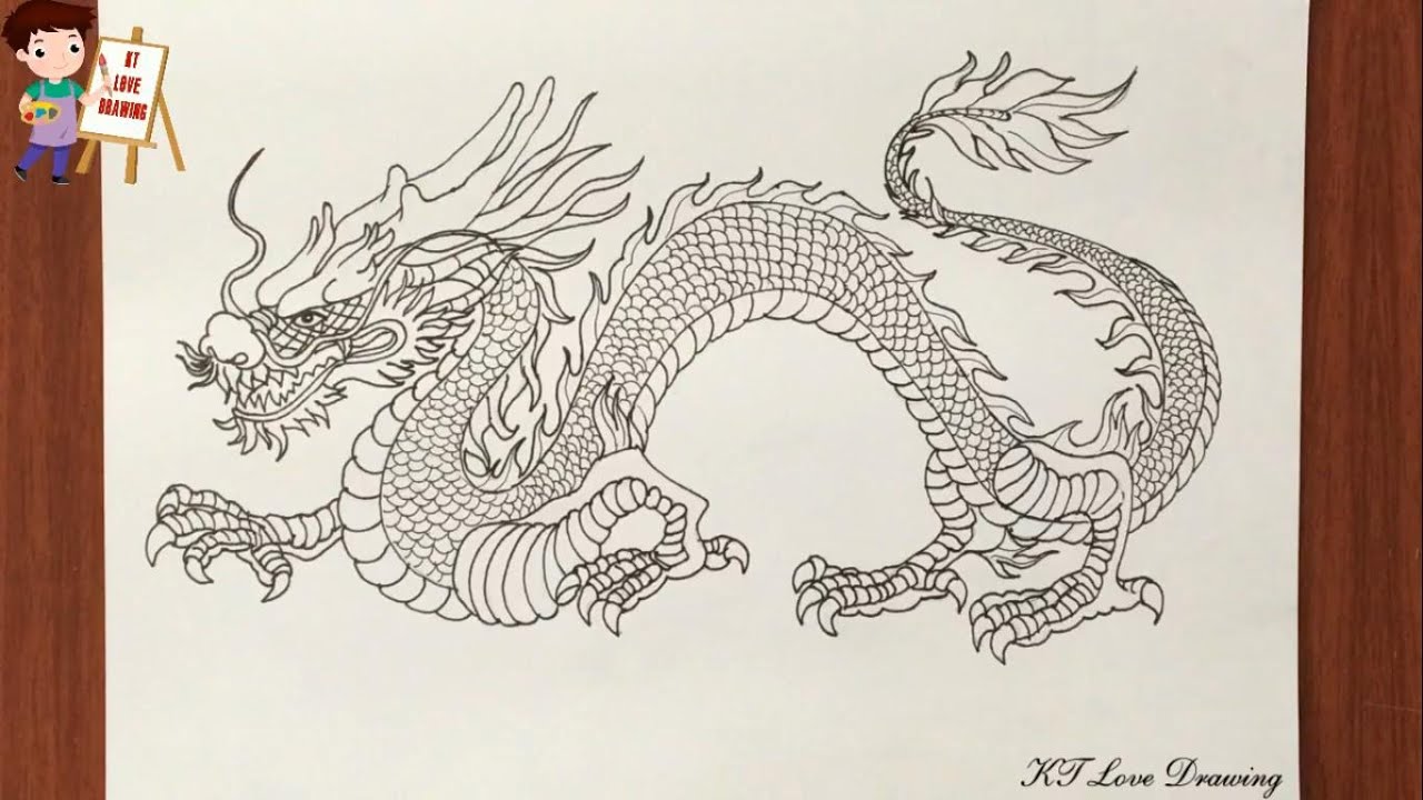 Hình Vẽ Con Rồng Đơn Giản