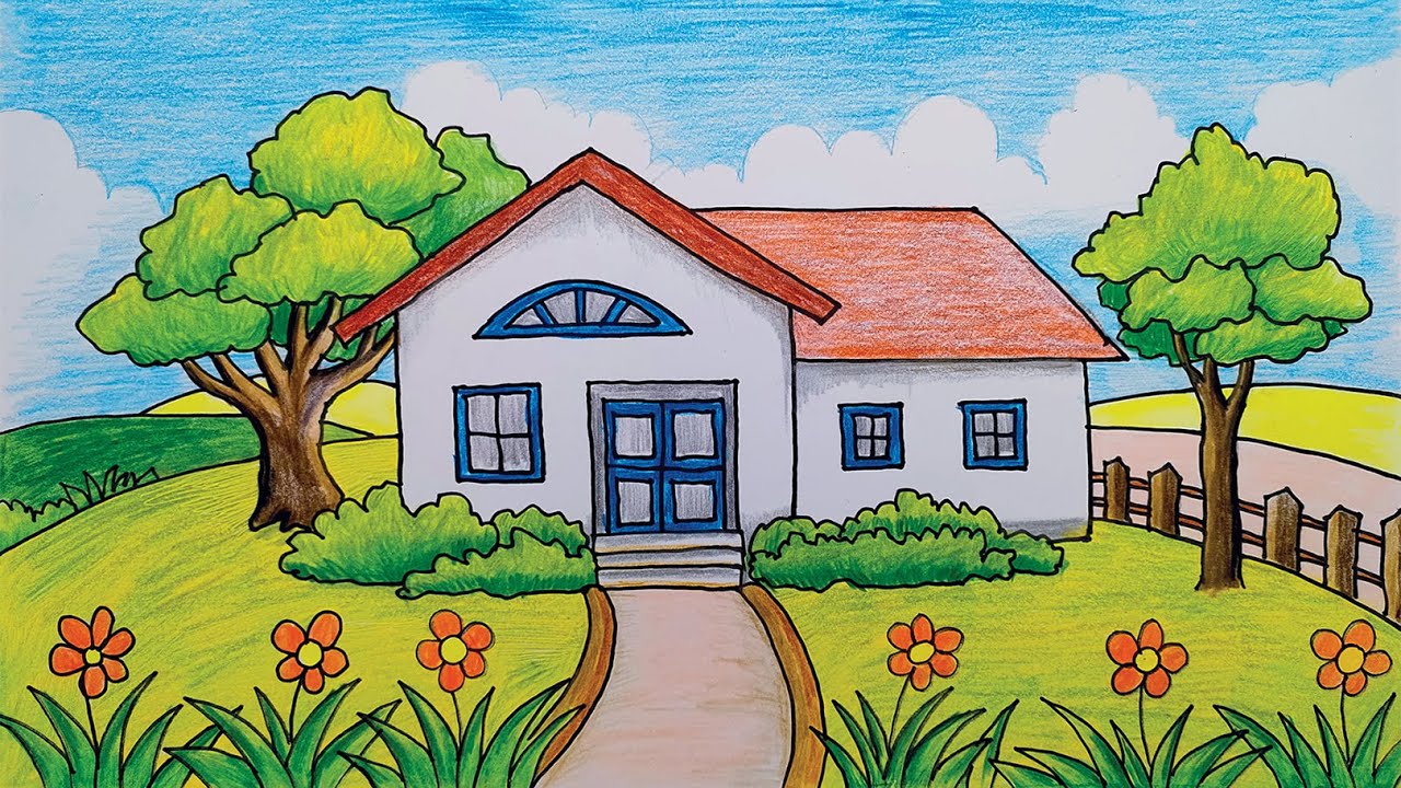 Hình Vẽ Ngôi Nhà Đẹp