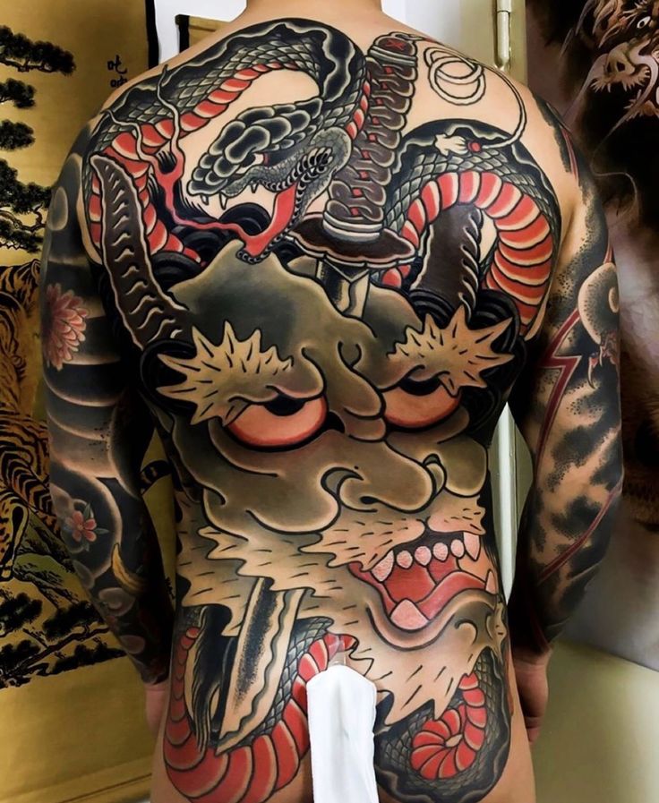 Hình Xăm Rồng Rắn Lên Mây