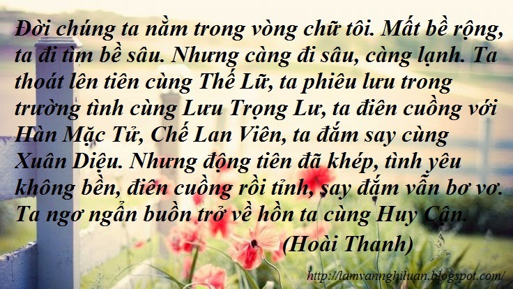 Hoài Thanh Nhận Xét Về Các Nhà Thơ Mới