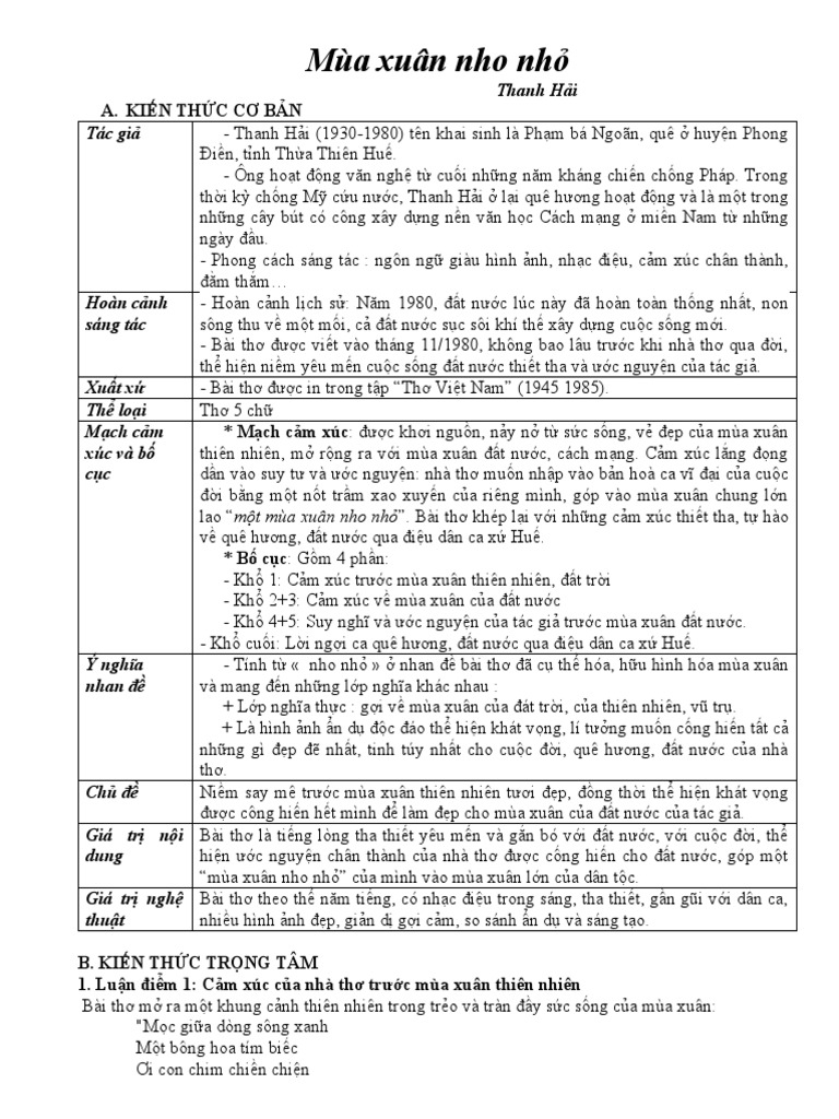 Hoàn cảnh sáng tác bài Mùa xuân nho nhỏ Gallery 1