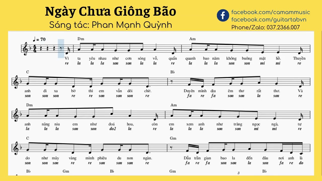 Ngày Chưa Giông Bão Hợp Âm Gallery 1