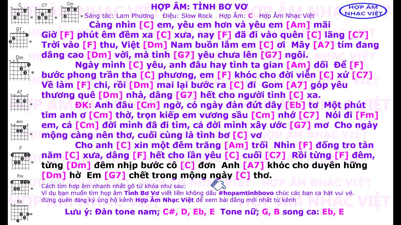 Tình Bơ Vơ Hợp Âm Gallery 1