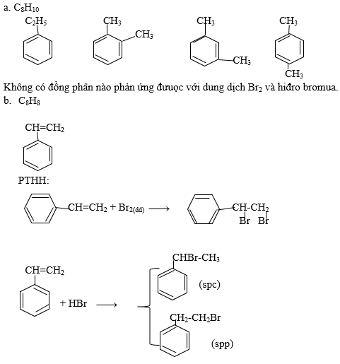 Hợp chất X có công thức phân tử C8H10 có bao nhiêu đồng phân hiđrocacbon thơm? Gallery 2