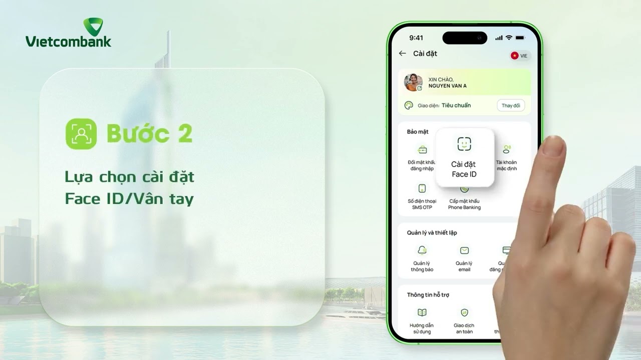 Cài đặt vân tay Vietcombank Gallery 1