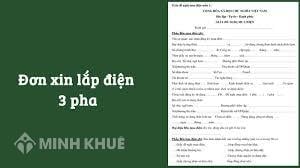 Mẫu đơn xin lắp điện 3 pha sản xuất Gallery 1
