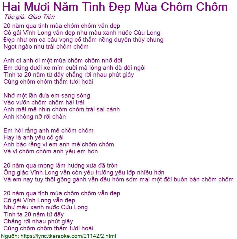 Hai Mươi Năm Tình Đẹp Mùa Chôm Chôm Gallery 1