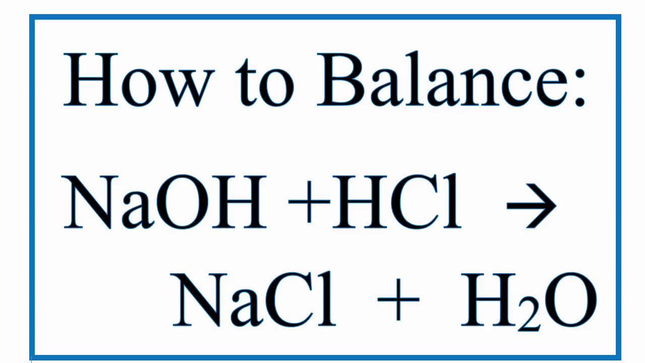 Hydrochloric Acid and Sodium Hydroxide