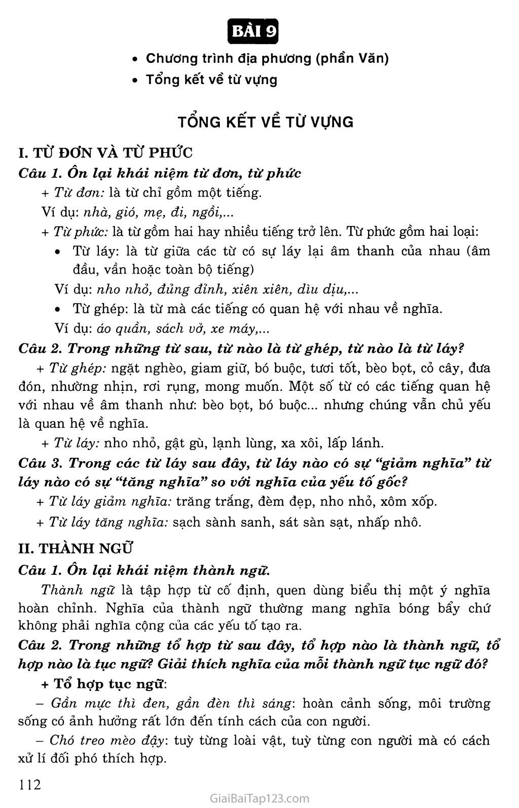 Soạn Văn 9 Tổng Kết Về Từ Vựng Gallery 1