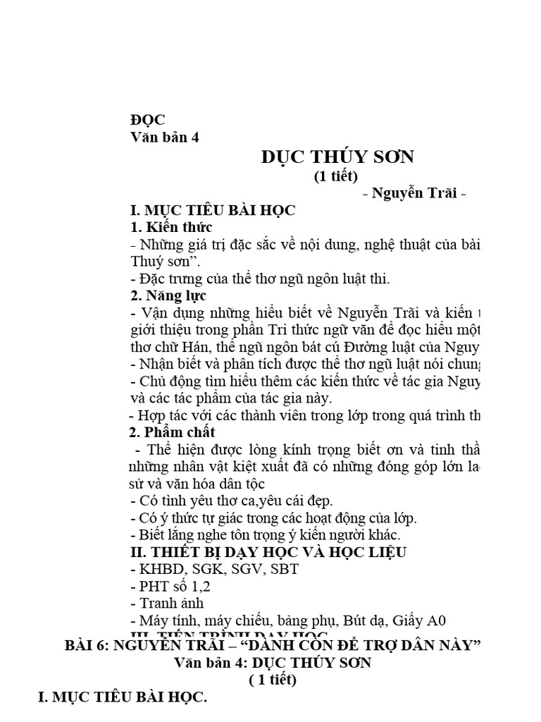 Giáo án Dục Thúy Sơn Gallery 1