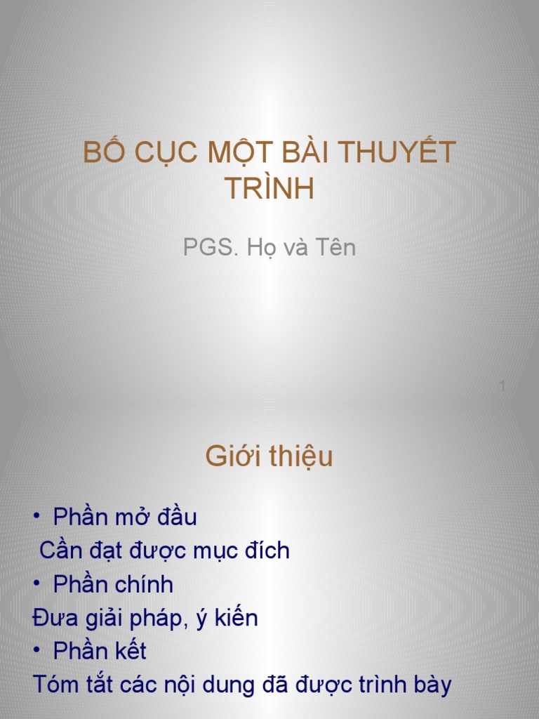 Bố cục thuyết trình hiệu quả: Hướng dẫn chi tiết Gallery 1