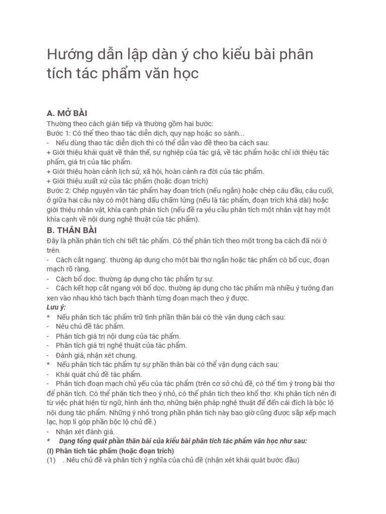 Viết Bài Văn Phân Tích Tác Phẩm Văn Học: Hướng Dẫn Chi Tiết Gallery 1