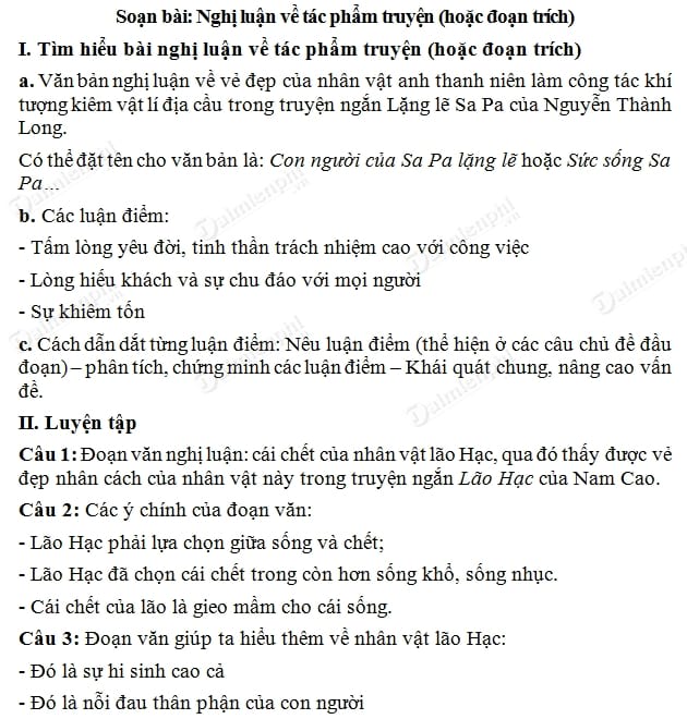 Soạn Nghị Luận Về Tác Phẩm Truyện: Hướng Dẫn Chi Tiết Gallery 1