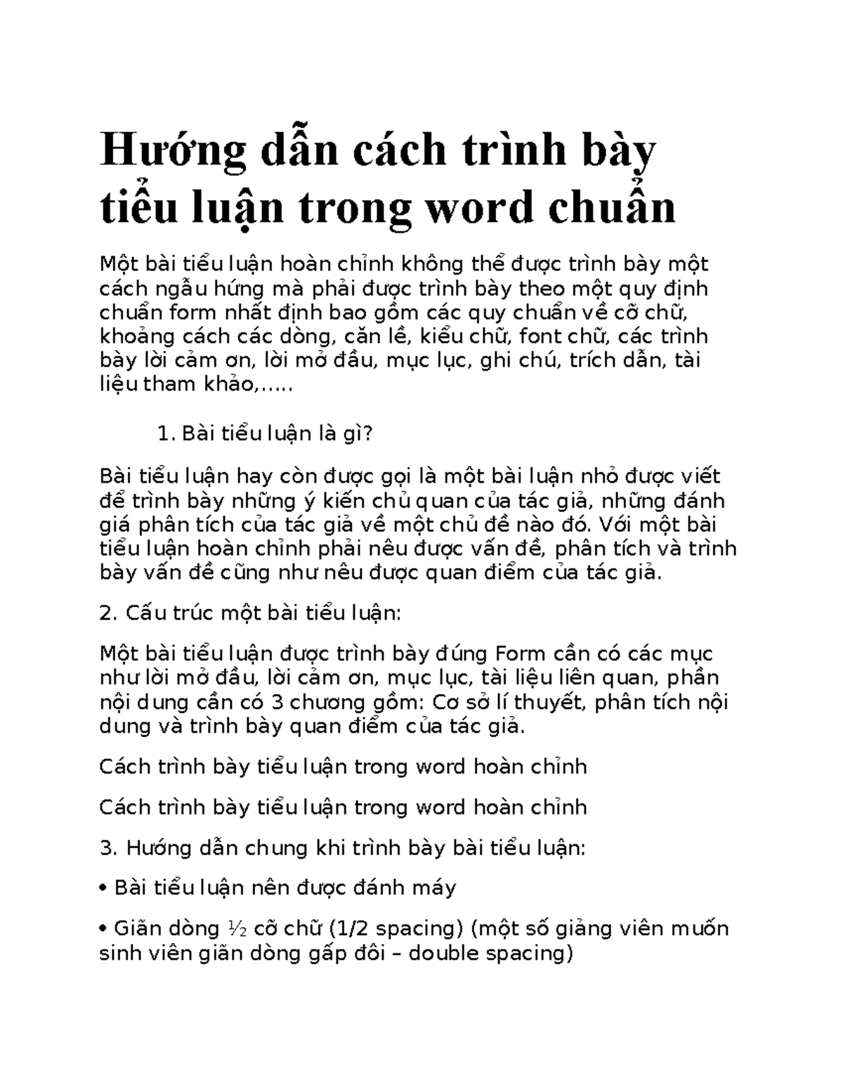 Cách Trình Bày Bài Luận Chuẩn Gallery 1