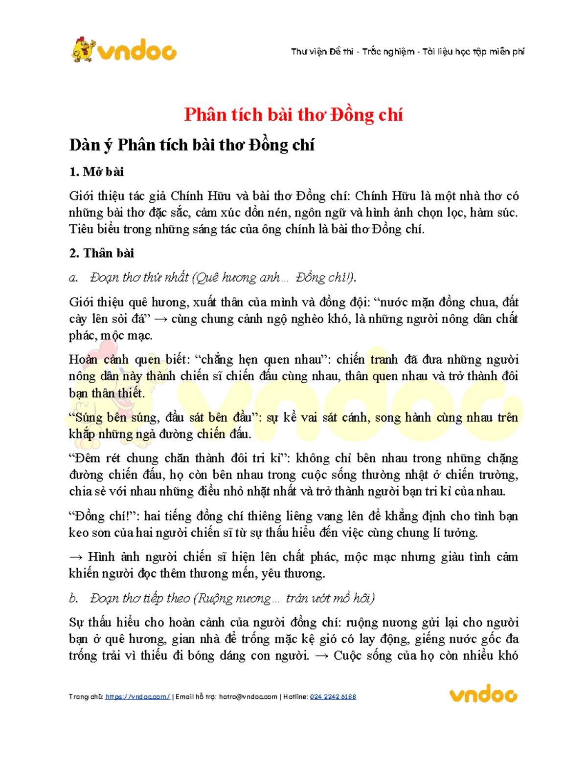 Dàn Ý Chi Tiết Bài Văn Đồng Chí Gallery 1