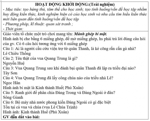 Giáo án bài Hoàng Lê nhất thống chí chi tiết và đầy đủ nhất Gallery 1