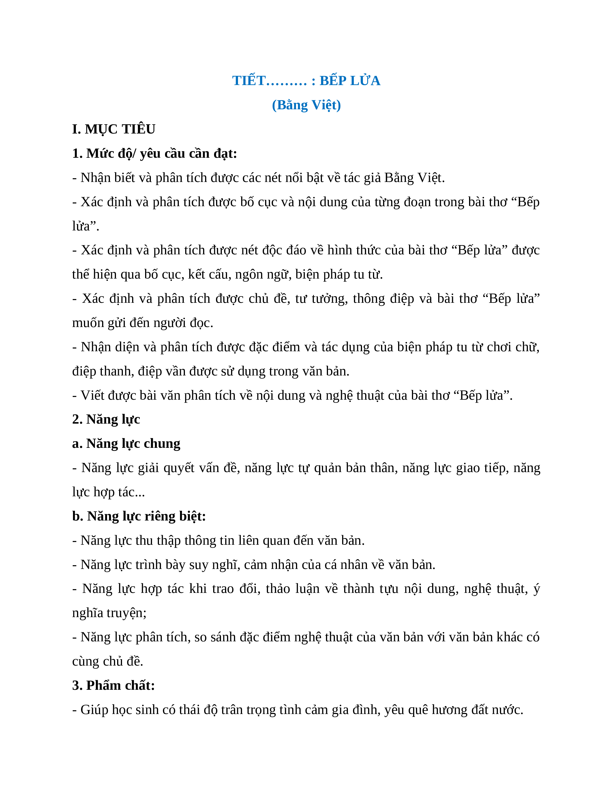 Giáo án Bếp Lửa Gallery 1