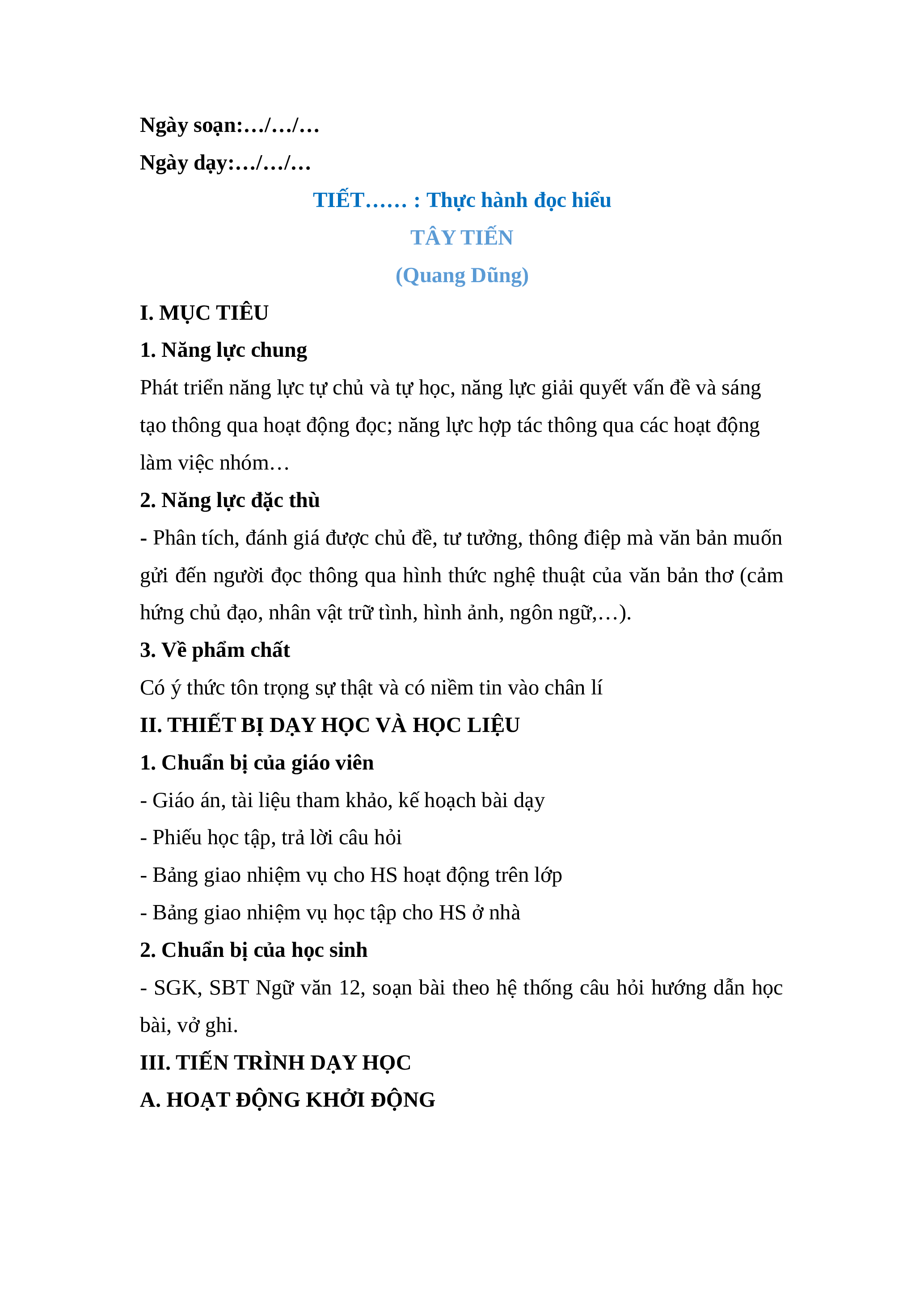 Soạn Tây Tiến Giáo Án Gallery 1