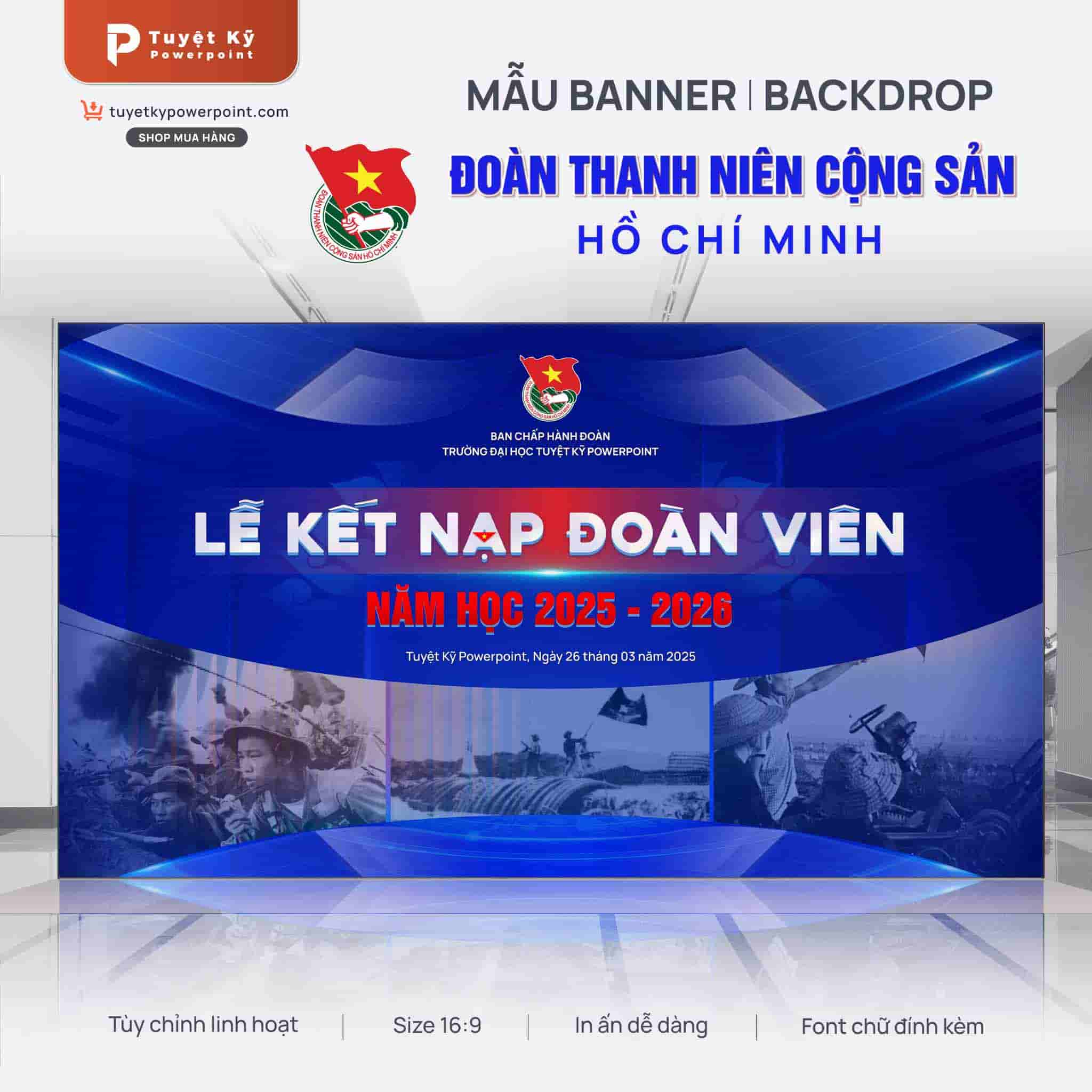 PowerPoint Lễ Kết Nạp Đoàn Viên Mới: Mẫu Chuẩn & Hướng Dẫn Chi Tiết Gallery 1