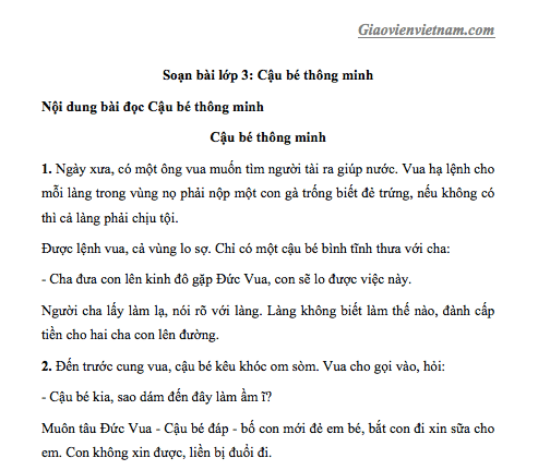Soạn bài Cậu Bé Thông Minh Gallery 1