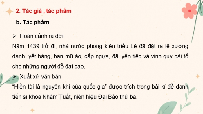 Giáo án Hiền tài là nguyên khí của quốc gia Gallery 2