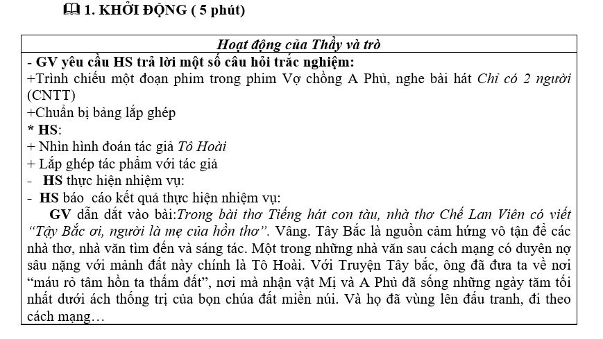 Soạn Bài Vợ Chồng A Phủ Giáo Án Gallery 2