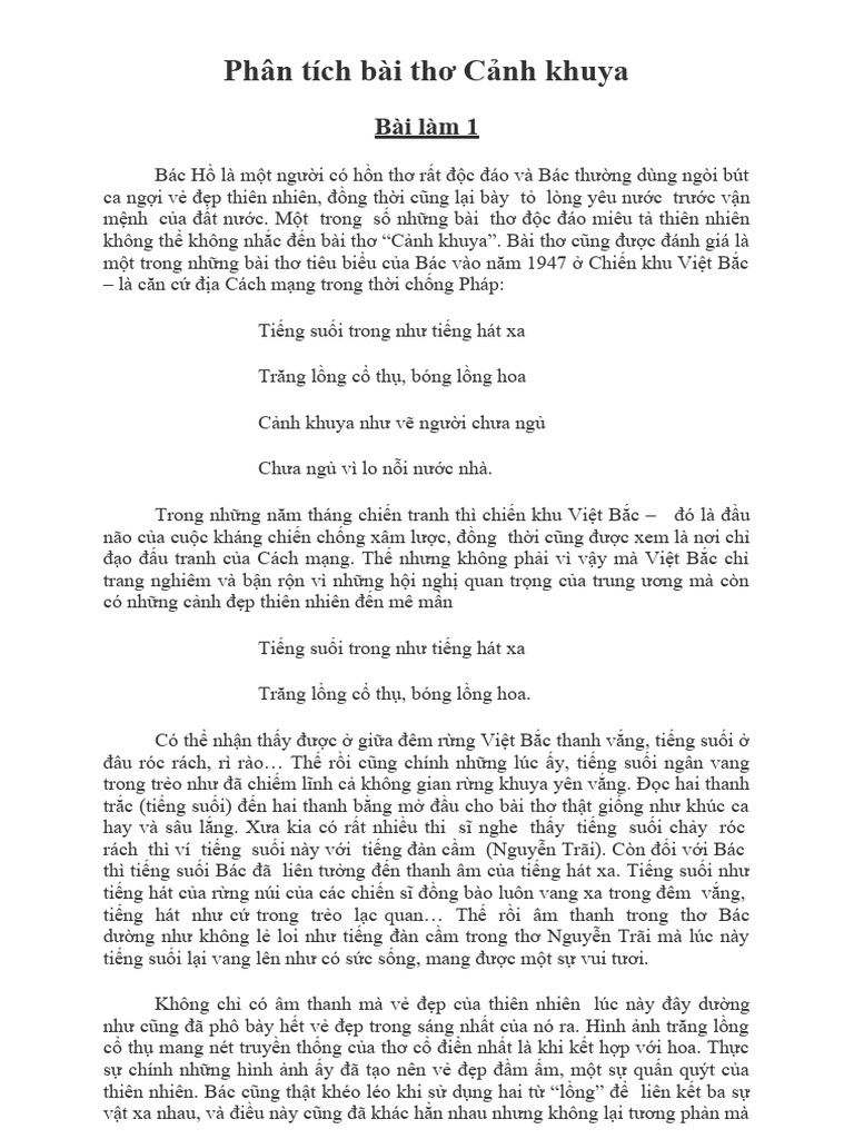 Soạn bài Cảnh khuya Gallery 2