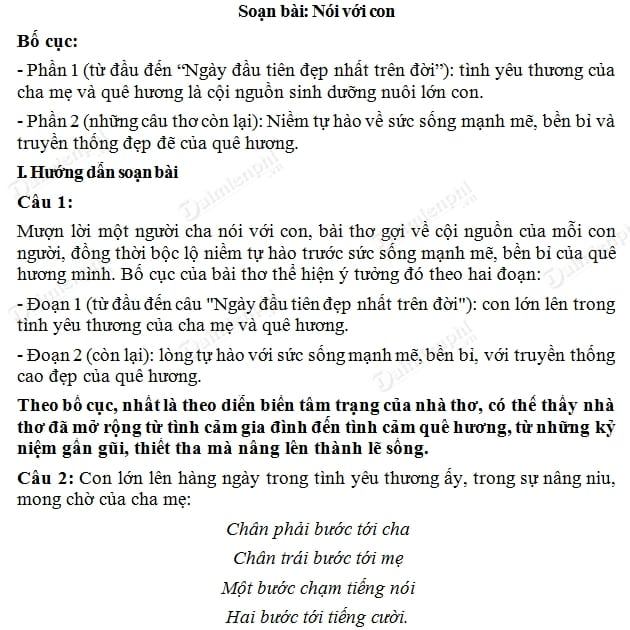 Soạn Văn Lớp 9 Bài Nói Với Con: Hướng Dẫn Chi Tiết, Phân Tích Đầy Đủ Gallery 2