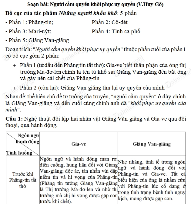 Soạn Người Cầm Quyền Khôi Phục Uy Quyền Lớp 11 Gallery 2