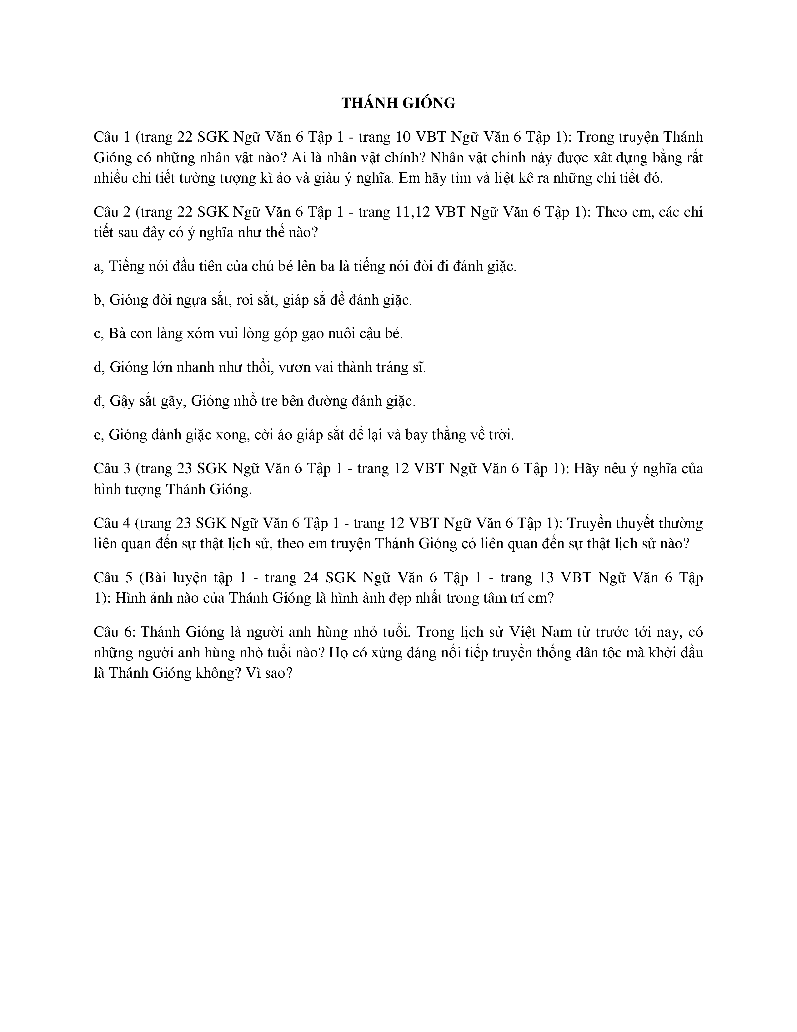 Soạn Văn Lớp 6: Thánh Gióng - Chi Tiết Và Đầy Đủ Gallery 2