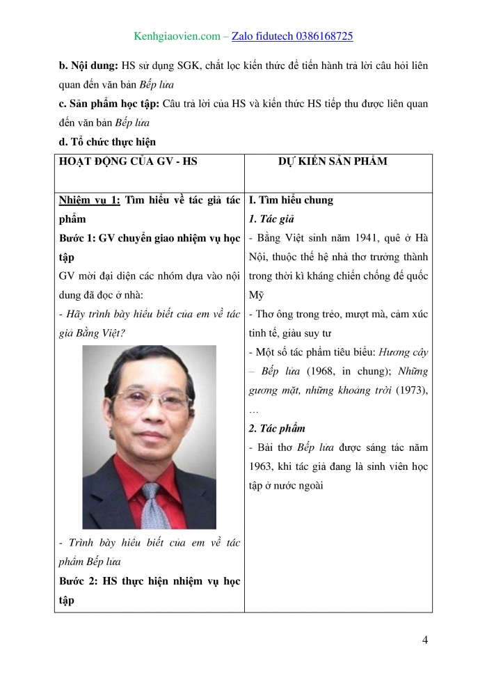 Giáo án bài Bếp Lửa - Ngữ Văn 11 Gallery 2