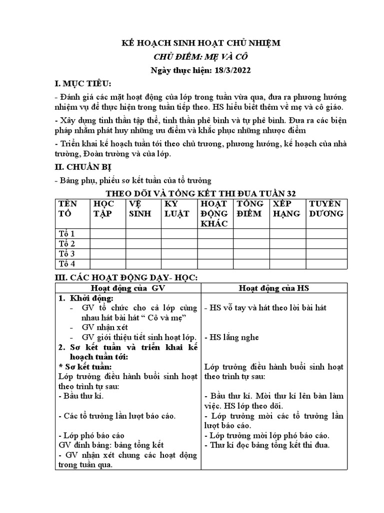 Tiết Sinh Hoạt Chủ Nhiệm Mẫu: Hướng Dẫn Chi Tiết, Chuẩn SEO Gallery 2