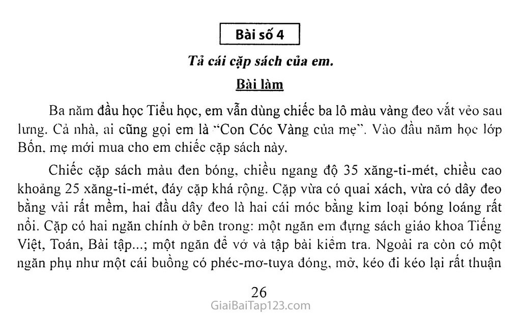 Dàn ý tả cái cặp lớp 4 ngắn gọn Gallery 2