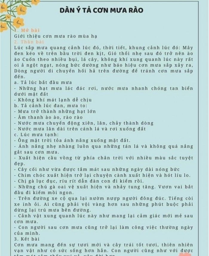 Dàn ý tả cơn mưa Gallery 2