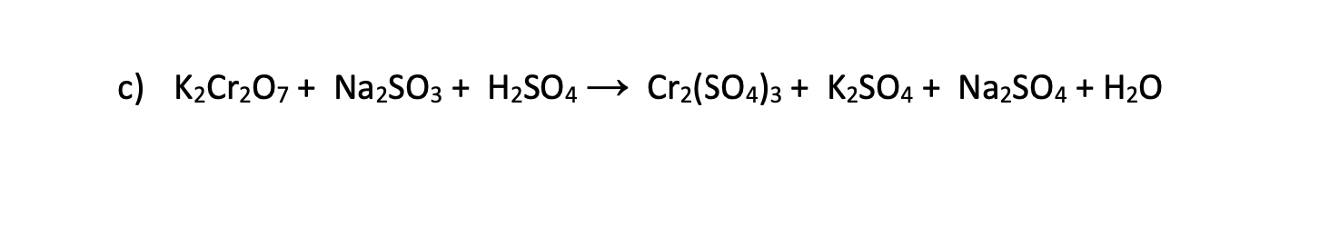 Phản ứng K2Cr2O7 + H2SO4 + Na2SO3