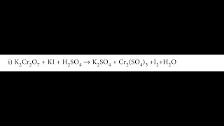 Phản ứng K2Cr2O7 + KI + H2SO4