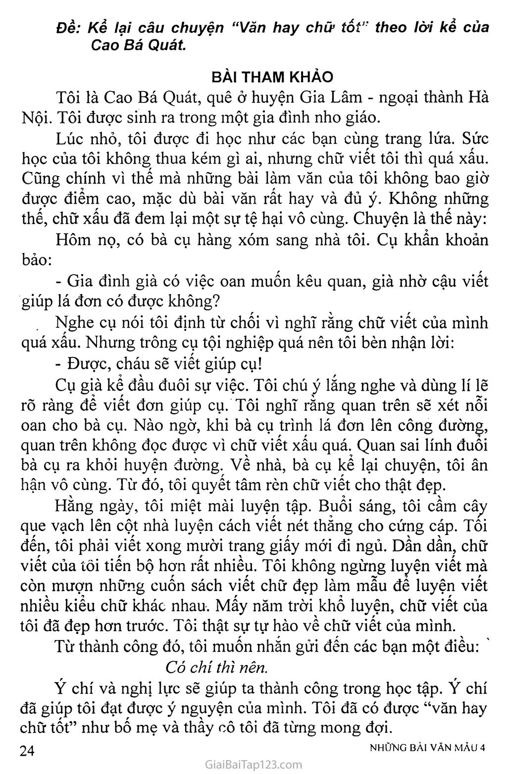Kể Chuyện Cao Bá Quát Lớp 4