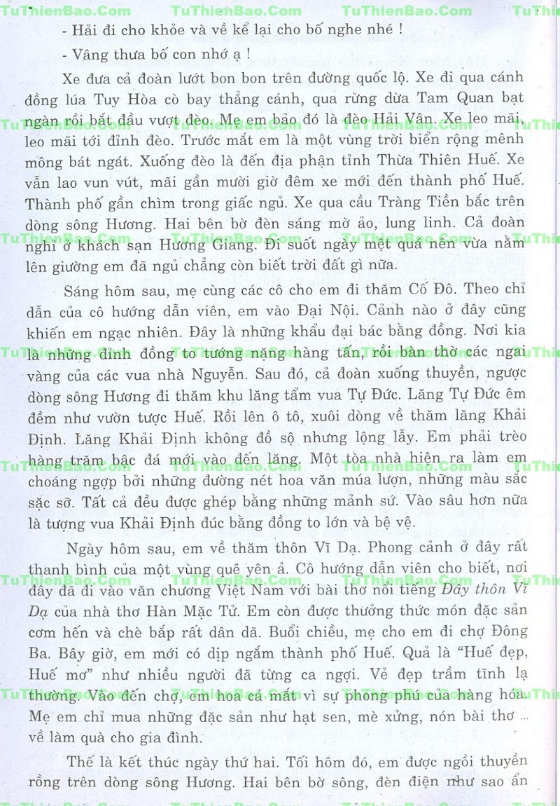 Kể Chuyện Về Một Lần Em Được Đi Thăm Cảnh Đẹp Ở Địa Phương Em