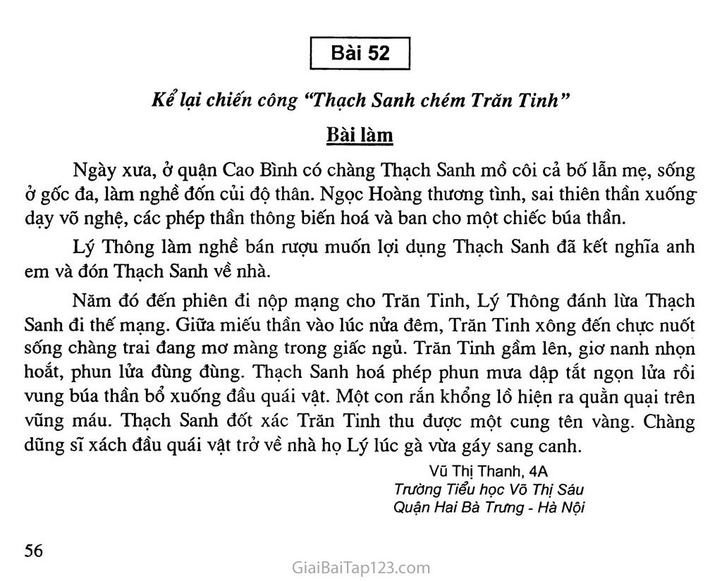 Kể lại chuyện Thạch Sanh lớp 4 Gallery 1