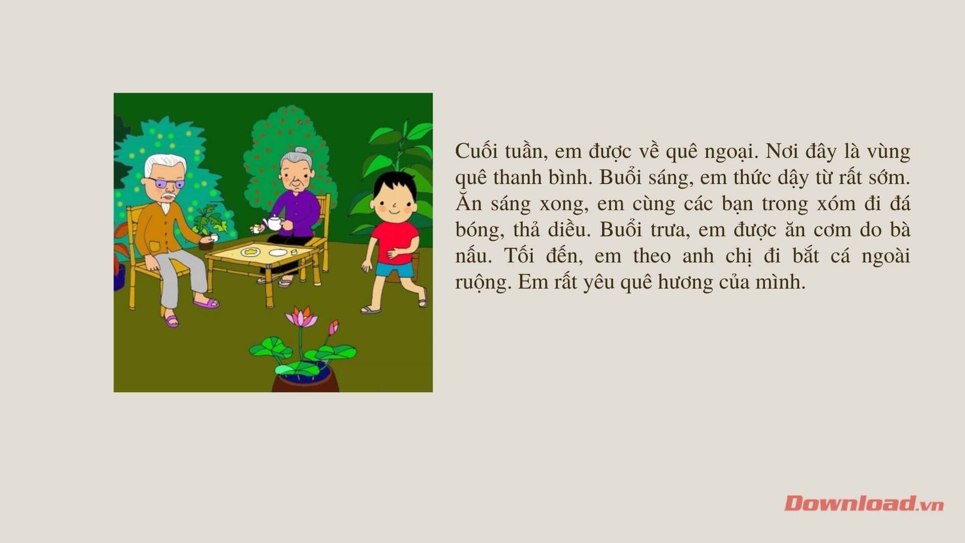 Kể Lại Một Lần Em Theo Bố Mẹ Về Quê Chơi