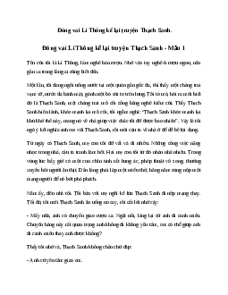 Kể lại truyện Thạch Sanh ngắn gọn