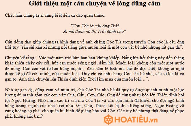 Câu chuyện về lòng dũng cảm lớp 4 ngắn gọn Gallery 2