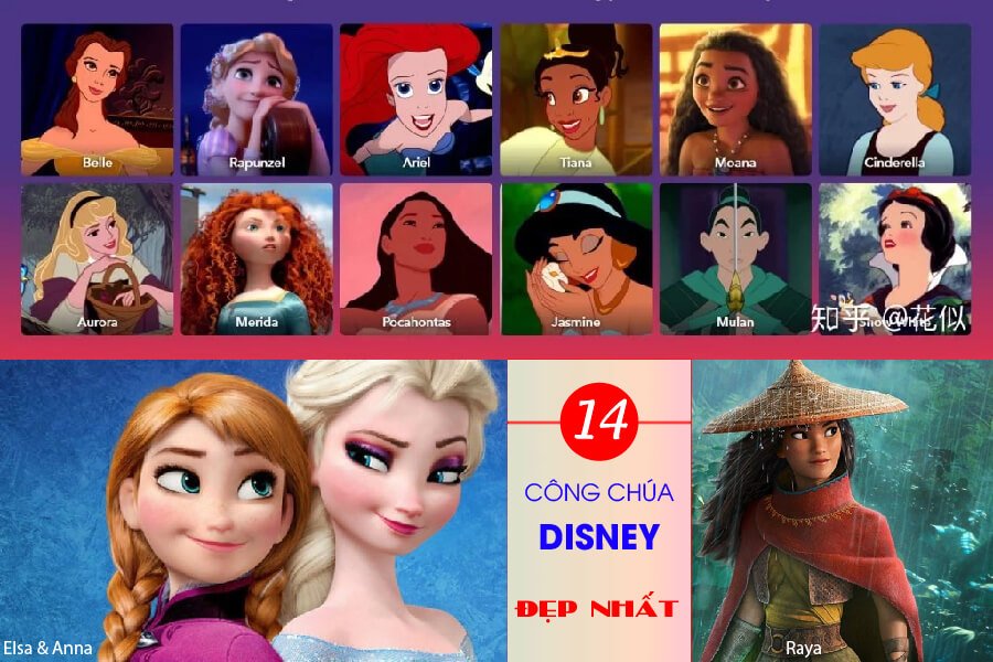 Danh sách đầy đủ các Công chúa Disney
