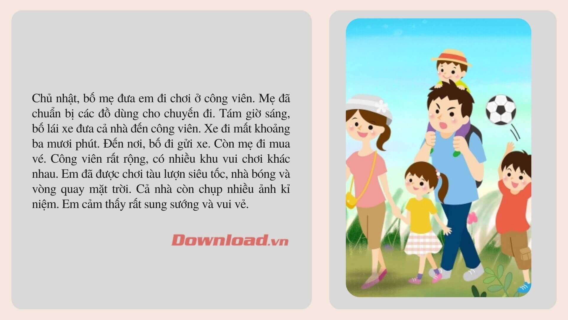Viết đoạn văn kể về việc em đã làm cùng người thân Gallery 1