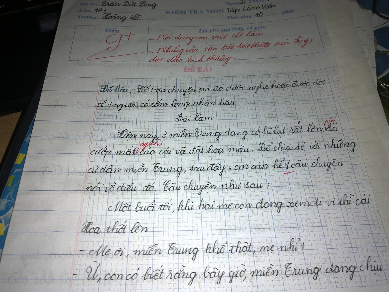 Kể về một người có tấm lòng nhân hậu ngắn nhất