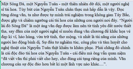 Kết Bài Người Lái Đò Sông Đà: Vẻ Đẹp Hung Bạo