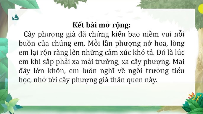 Tả cây phượng vĩ