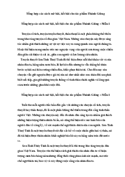 Kết Bài Truyện Thánh Gióng