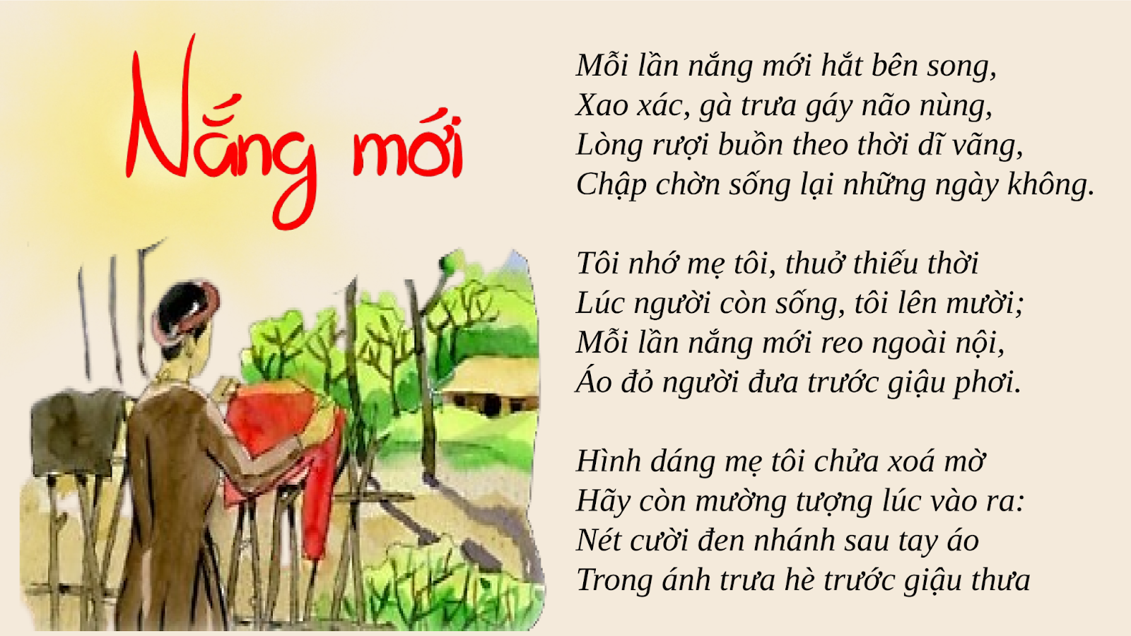 Nhân vật trữ tình trong bài thơ Nắng Mới là ai? Gallery 2